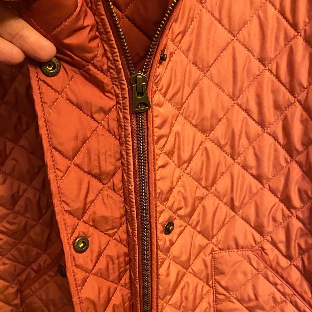 Lands' End Quilted Puffer Jacket in Orange - Picture 8 of 13